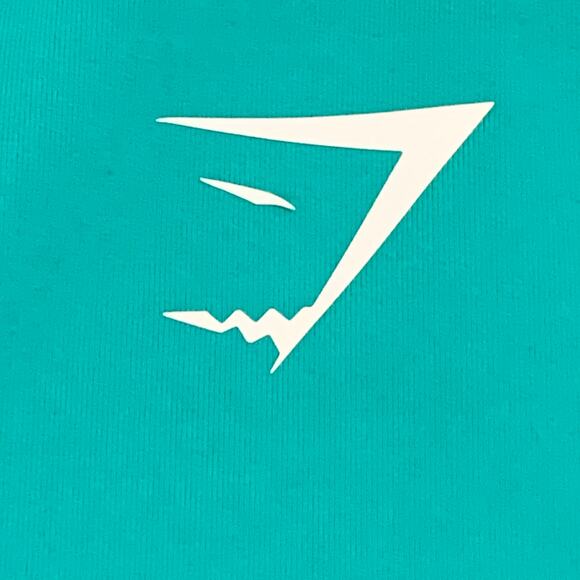 Gym Shark Womens Training Top Teal Sz Small Crop Top Long Sleeve Workout Active - Picture 6 of 14